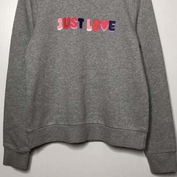 Halogen Gray Just Love Graphic Sweatshirt Medium NEW - Picture 5 of 10